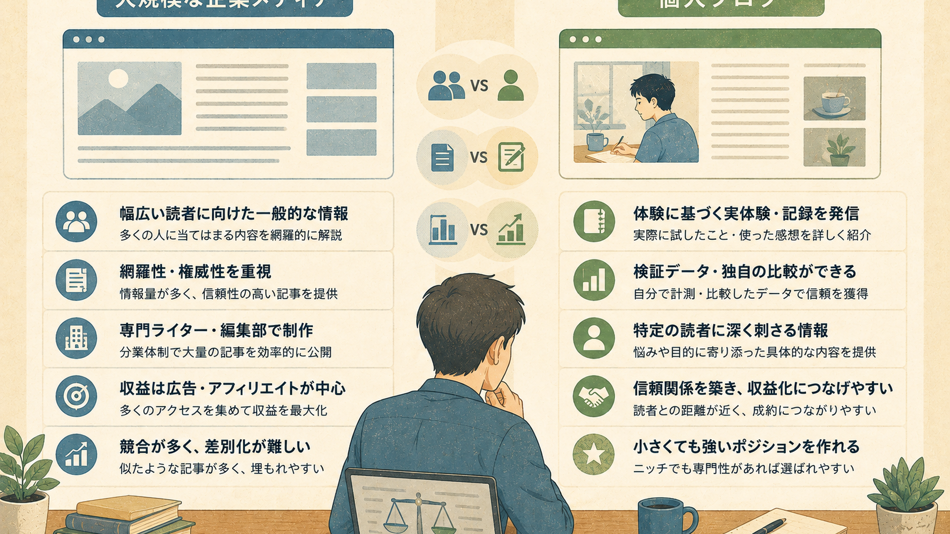ブログの検索記事からnoteの無料記事や有料記事へ読者が進み経験やノウハウが収益につながる仕組み